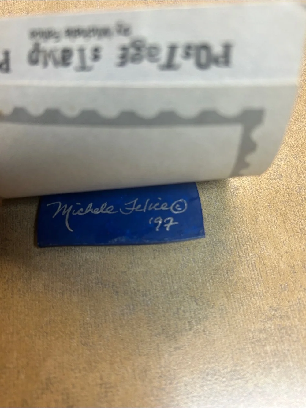 Vintage 1993 Elvis Presley 29c Stamp Pin SIGNED BY ARTIST Michele Felice 1997